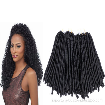 Soft Locs Braids Hair Extensions Soft Faux Locs Crochet Hair Synthetic African Soft Dreadlock For Women Black Brown Color